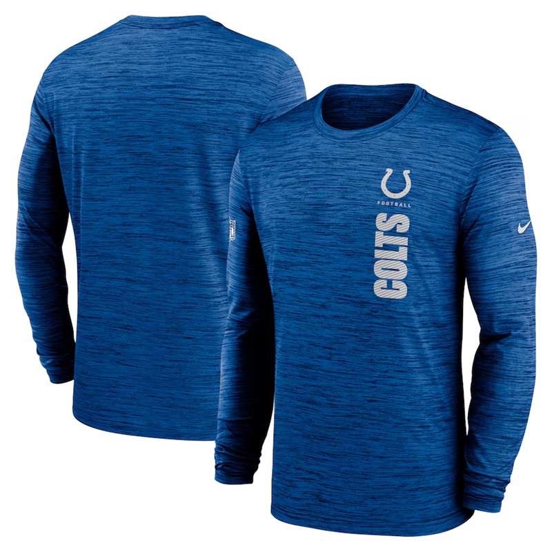 Men's Indianapolis Colts Royal 2024 Sideline Team Velocity Performance Long Sleeve T-Shirt Men's Indianapolis Colts Royal 2024 Sideline Team Velocity Performance Long Sleeve T-Shirt